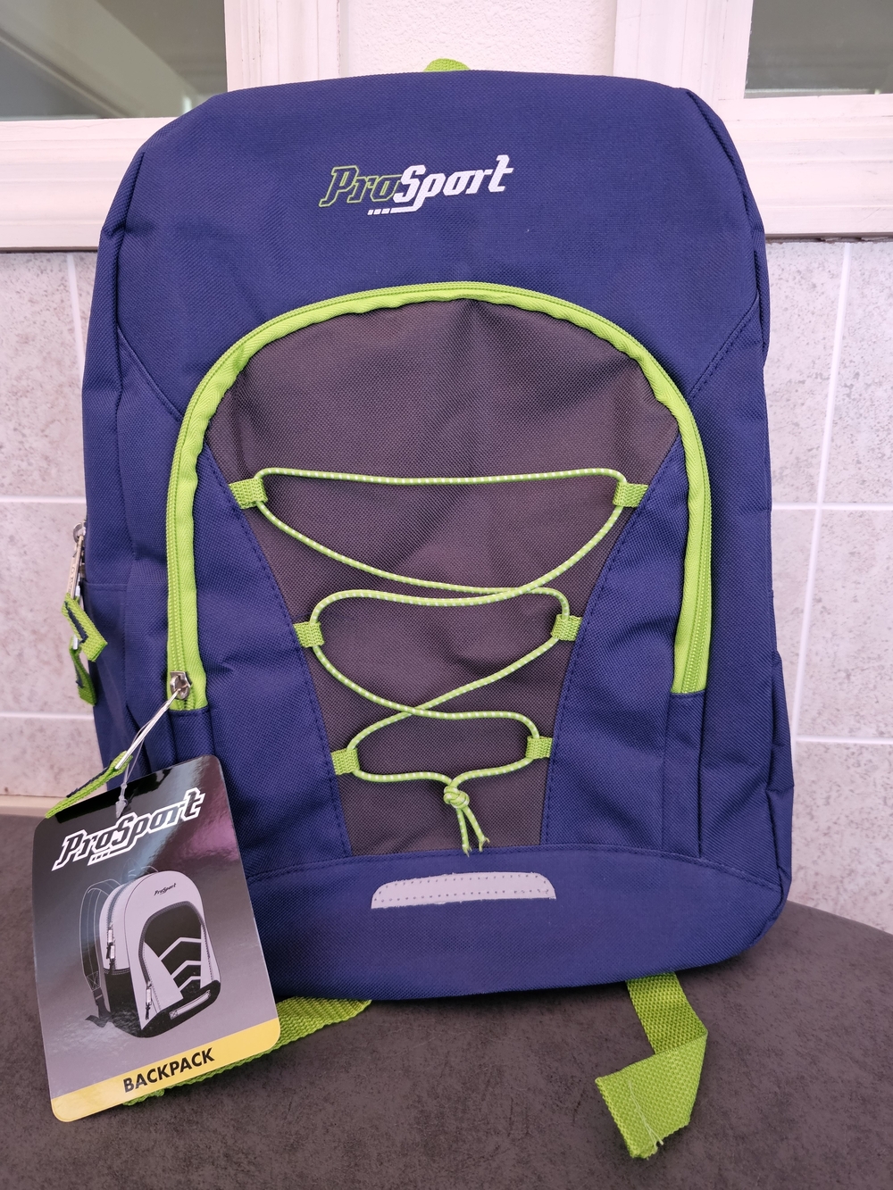 Kids Navy & Lime Green Backpack